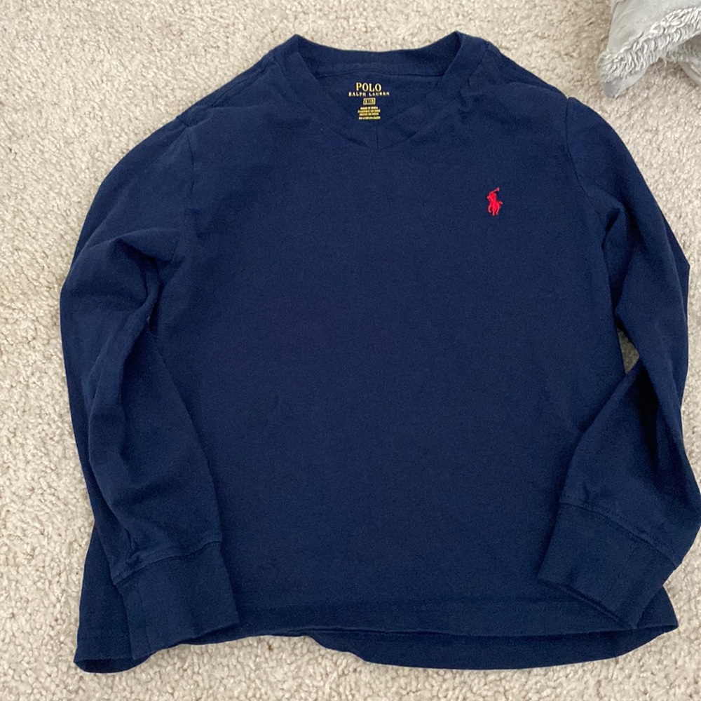 Boys long sleeve polo tee